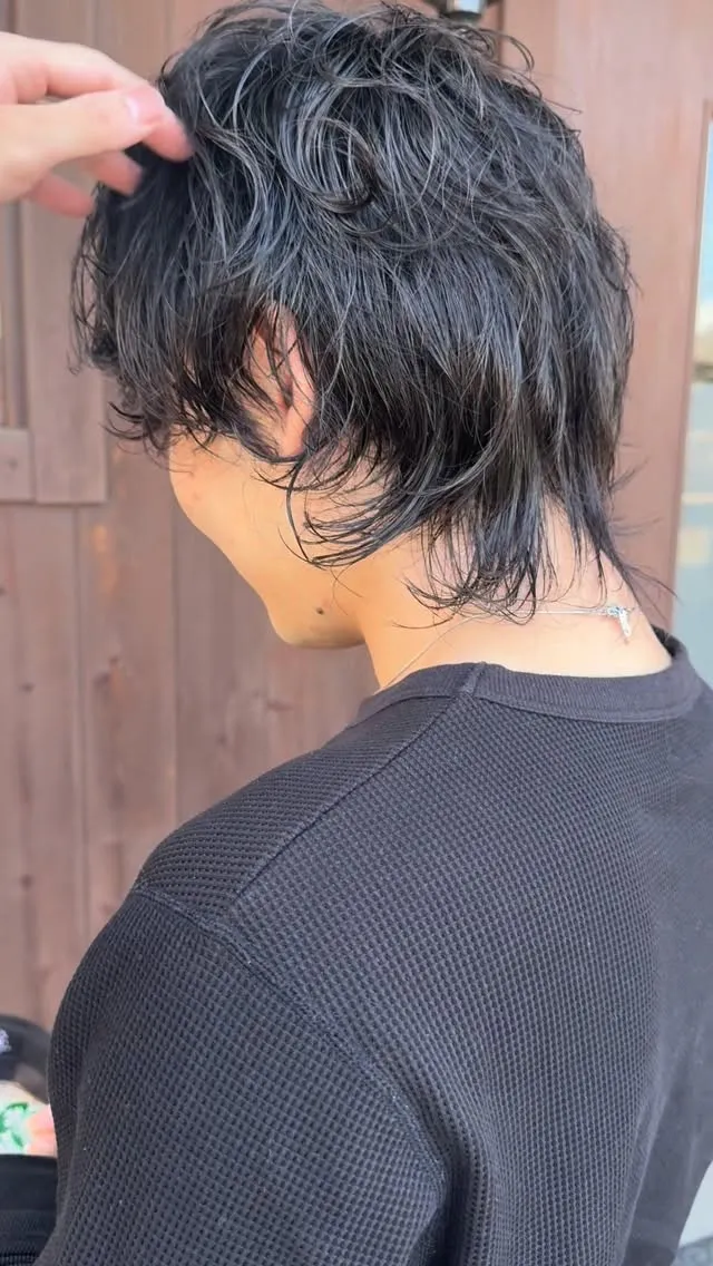 ラフで色気のある無造作ウルフ。